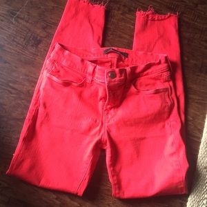 J Brand Super Skinny in Lipstick Red 26